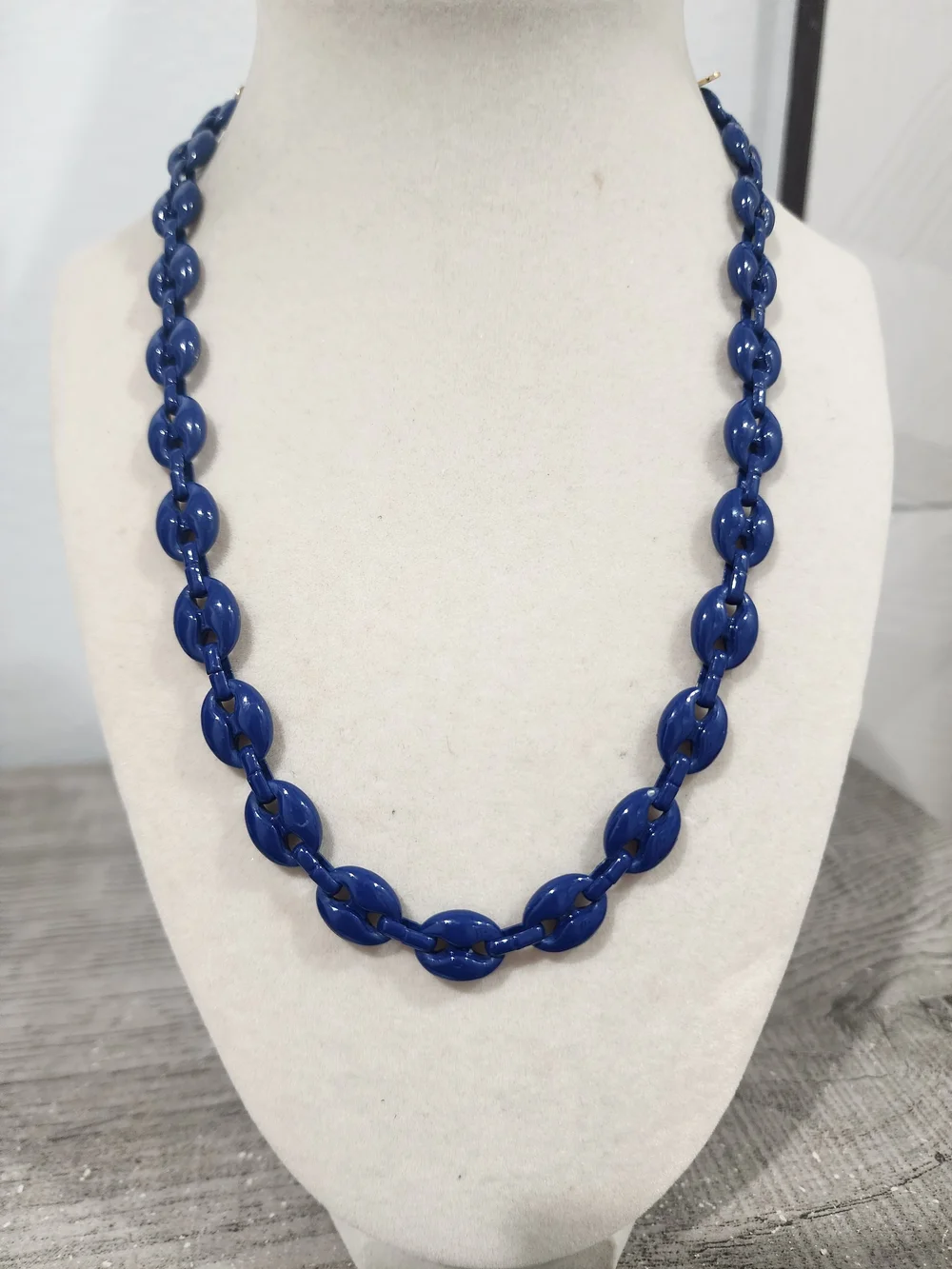 Classic Blue Link Necklace - Alexa Rae
